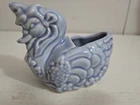 Vintage Mother Goose Swan Shawnee Pottery Planter Vase Blue Grey Bird Decor