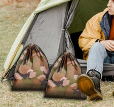 2PCS Camo Bag Drawstring Backpack Waterproof,Camouflage for Gym Camping Sackpack
