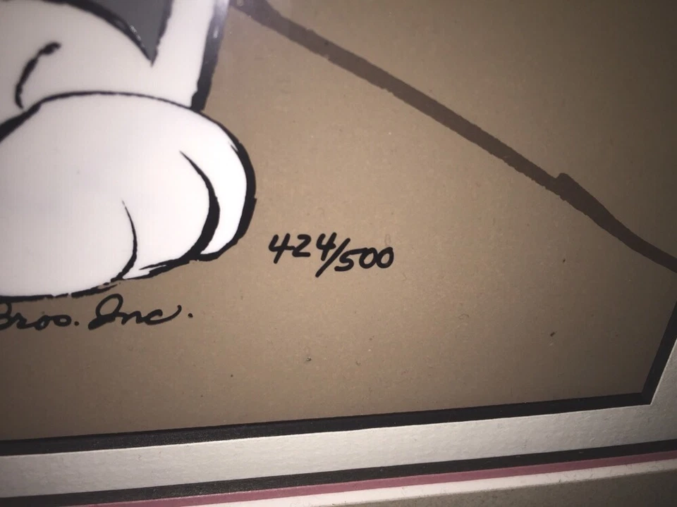 Warner Bros Cel Bugs Bunny Daffy Duck The Showdown Signed Chuck Jones Animation - Image 4 of 4