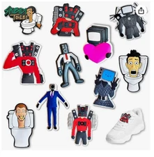 Titan TV Man Shoelace Charms - Shoe Laces Clips Skibidy Cameraman