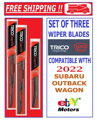 Trico Windshield Wiper Blade [Set of 3] for 2022 Subaru Outback