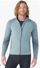 $220 Smartwool Men’s Intraknit Active Full Zip Jacket Merino - Lead Gray- Small