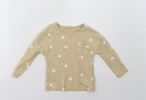 George Mädchen beige Tupfen Baumwolle Pullover Sweatshirt Größe 2-3 Jahre Pullover
