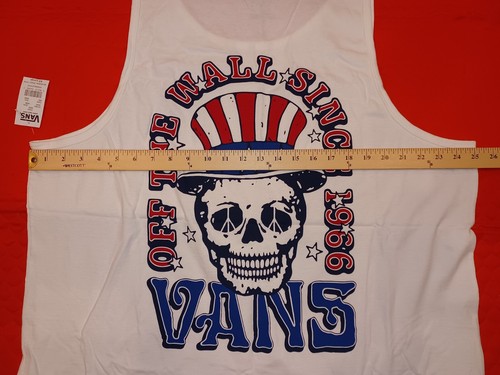 Vans Seasonal Skull Tank Top Tee Shirt Peace Men's XXL VN0008UCWHT - Picture 6 of 14