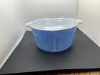 Vintage Rare Pyrex  Blue Barcode 473  1 Quart Casserole Dish w/Lid Regular Use
