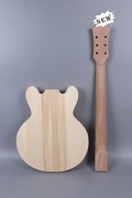 1Set Guitar Kit Guitar Body guitar Neck 22fret 24.75inch Semi Hollow 339 Style