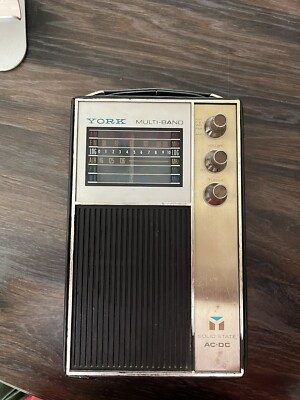 Vintage York Brand MCM Style Multi Band Radio, Portable 