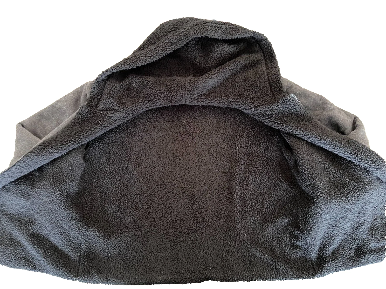 UNDERCOVER Victoria's Secret ROSA Felpa con Cappuccio Foderata Sherpa Full Zip Reversibile Nera Media?