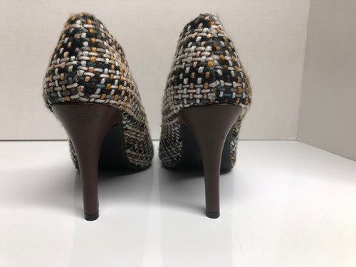 Summer Rio Pointed Toe-High Fashion Pumps - Earth Tones- Yarn Fabric Size 7.5 - Picture 5 of 11