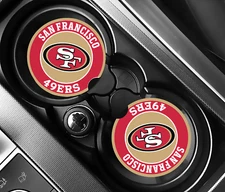 San Fransisco 49ers NFL Car Coasters set of 2 FREE SHIPPING