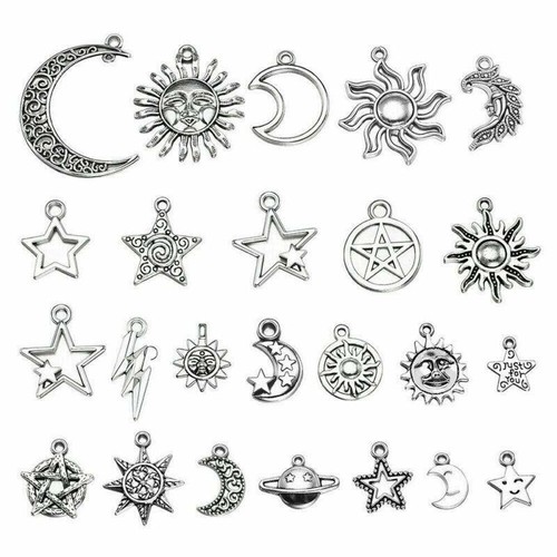 Wholesale 100pcs Mixed Vintage Silver Bronze Metal Charms Beads Jewelry Making - Picture 7 of 17