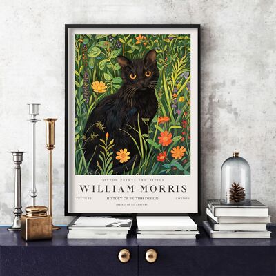 William Morris Druck, William Morris Ausstellung Poster Katze (86c)