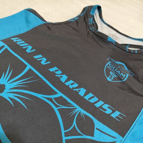 Guam Marathon Women's XXS Tank Top United Airlines Run Paradise Teal Black Used - Picture 9 of 10