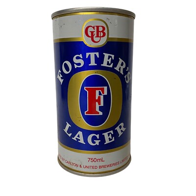 Foster's Lager 750ml Steel Beer Can Vintage 80's Empty Canning Industry Golf Day