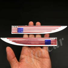 USA American Flag Auto Car Fender Knife Side Emblem Skirts Badge Decal Sticker