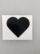 1.5" Black Heart Vinyl Sticker / Car Decal