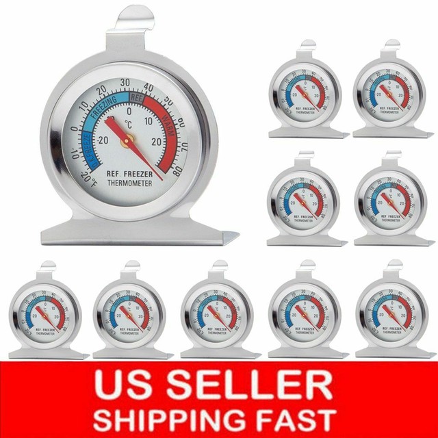 Stainless Steel Dial Thermometer Temperature Gauge for Refrigerator