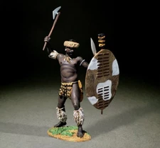 BRITAINS ANGLO ZULU WAR 20197 ZULU ATTACKING WITH AXE UDLOKO REGIMENT