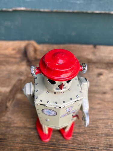 Schylling 1997 Collector Series Olive/Red Wind-Up Atomic Robot Man Original Box - Picture 13 of 18