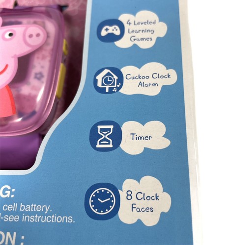 VTech Peppa Pig Learning Watch Activity Games Sound Pink Educational Toy NEW - Bild 4 von 7