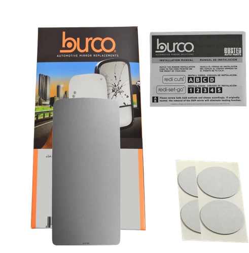 Driver or Passenger Upper Flat Mirror Glass For Freightliner Models, No Mount