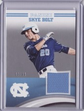 2016 Panini Collegiate North Carolina Jersey Silver Skye Bolt /99 - Flat S/H