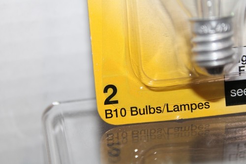 Sylvania 40w Clear B10 Bulbs Bent Tip 360 Lumens - 2-Pack x 6 (12 bulbs total) - Picture 3 of 5