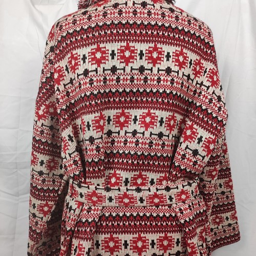 Zara Womens Cardigan Coat Size Large Tribal Print Navajo Jacquard Aztec Blogger - Picture 9 of 21