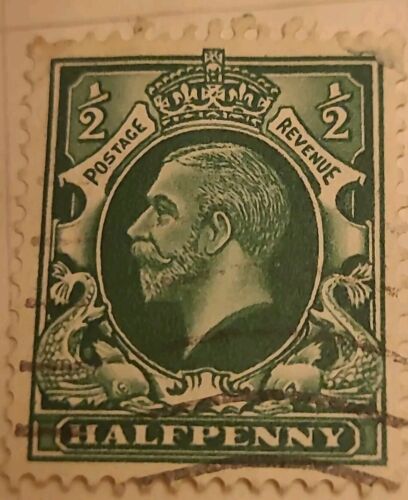 Rarissimo francobollo mezzo penny re Giorgio V francobollo 1921 - Foto 2 di 2