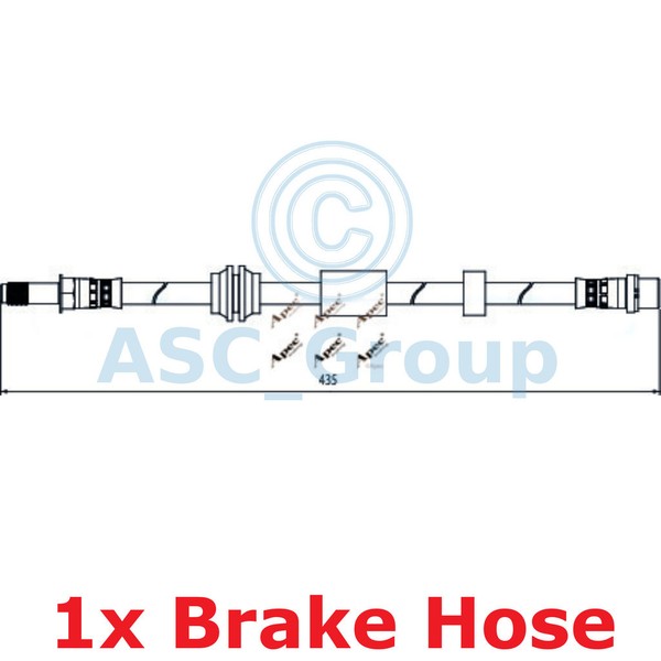 Apec Braking Bremsleitung Bremsschlauch 435Mm Vorne Links/Rechts HOS4105-image