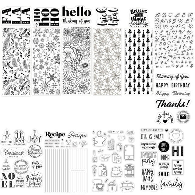 Flowers Christmas Transparent Stamp Stamps for Scrapbooking Cards Craft-