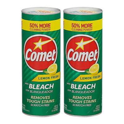 Comet Cleanser Powder with Bleach - Lemon Fresh Scent, 21oz (595g) (Pack of 2)