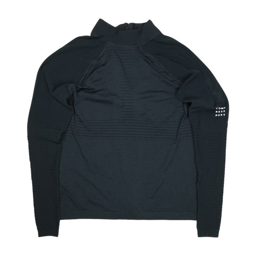 Compressport Men's Seamless Zip Sweatshirt S Black - Picture 2 of 4