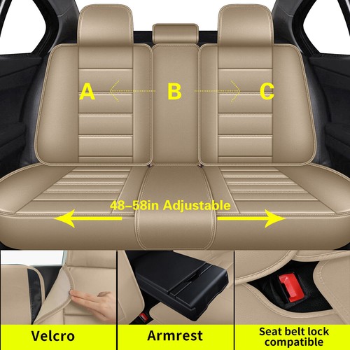 Car 5 Seat Front & Rear Covers Cushion Faux Leather For Subaru Impreza 2007-2021 - Picture 14 of 32