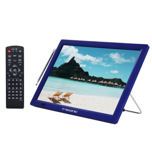 Rerurbished Trexonic Portable Rechargeable 14 Inch LED TV with HDMI, SD/MMC, US - Afbeelding 1 van 1