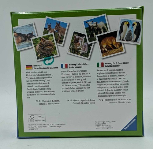 Ravensburger 21275 animales niños memoria animal niños león burro gatito NUEVO - Imagen 6 de 10