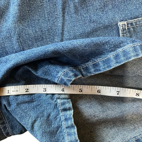 No Boundaries Denim Cargo Shorts Pockets High Waist Blue Jean Shorts L - Picture 5 of 9