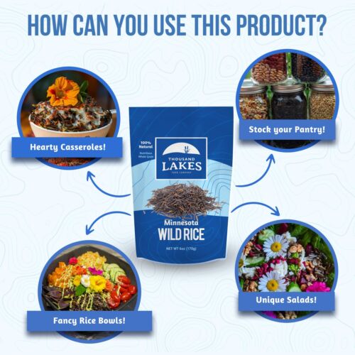Minnesota Grown Wild Rice - 3 pounds (48 ounces) - Bulk Pouch | 100% Wild Ric... - Picture 3 of 7