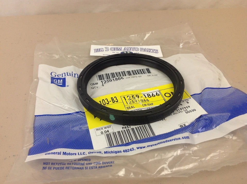 Chevrolet GMC Cadillac Buick Pontiac Crankshaft Rear Oil SEAL new OEM 12591866 - Image 2 of 4