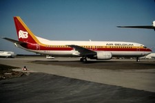 Dia OO-ILJ Boeing 737-46B Air Belgium Flugzeug 35mm gerahmt OP-O12-35