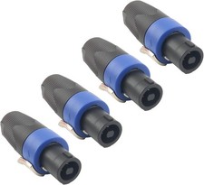 4PC NL4FX 4Pole Locking SpeakON Cable Connector Replacement for Neutrik NL4FC