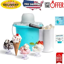 Homemade Ice Cream Maker - Quick 4 Quart Soft Serve Machine for All Occasions