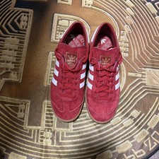 Adidas Hamburg Red and White Trainers  Size 6 Uk