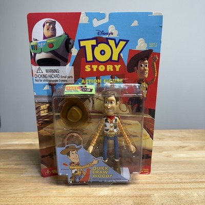 Quick Draw Woody Disney Toy Story 1995 Thinkway Toys Action Figure - SEALED