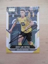 Giovanni Reyna autograph signed Topps Bundesliga Borussia Dortmund score NO. 125