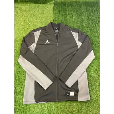 Jordan Mens Lightweight Track Jacket Medium Charcoal Grey Full Zip Jumpman - Image 1 of 4