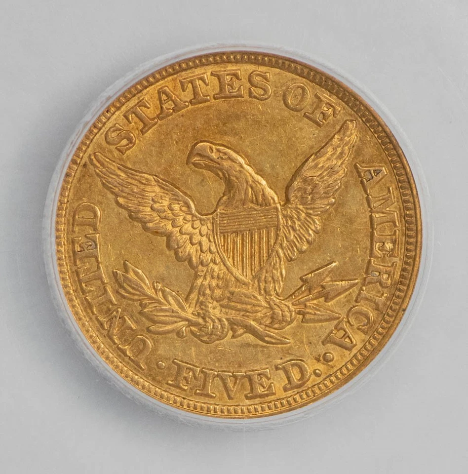 1847/7 $5 Gold Liberty MS61 ICG 948082-25 - Image 4 of 4