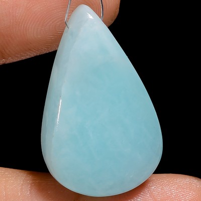 100% Natural Amazonite Pear Cabochon Drilled Gemstone 33 Ct. 30X19X6 mm A-34272