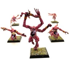 Chaos Daemons Pink Horrors of Tzeentch 5 Painted Miniatures