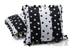 F72380: Pair MACKENZIE CHILDS Square Decorative Throw Pillow